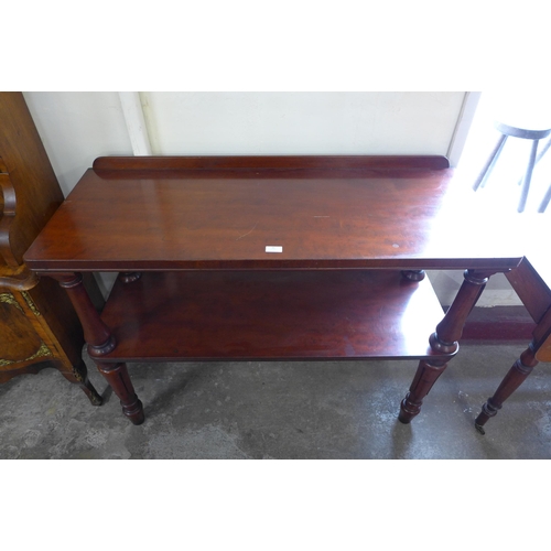 86 - A William IV mahogany two tier serving table