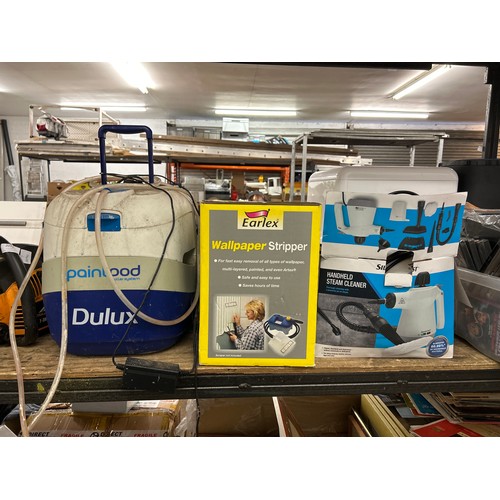 2076 - Dulux Paint Pod with Earlex wallpaper stripper and steam cleaner