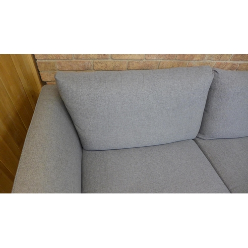 12 - A grey/mushroom upholstered RHF corner sofa (H=85cm x W=297cm x D (Return)=226cm)