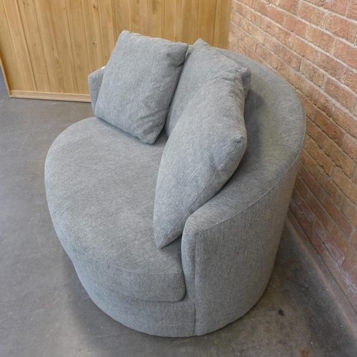 13 - Fabric Light Grey Fabric Swivel Chair, original RRP £441.66 + VAT (H=100cm x W=135cm x D=100cm) (416... 