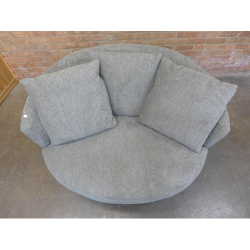 13 - Fabric Light Grey Fabric Swivel Chair, original RRP £441.66 + VAT (H=100cm x W=135cm x D=100cm) (416... 