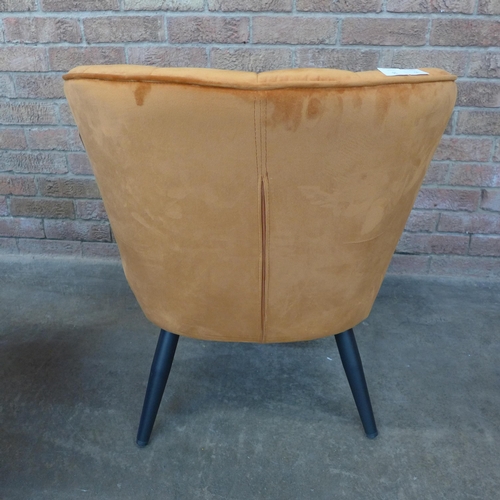 16 - A Lydel burnt orange upholstered shell back side chair (H=74cm x W=62cm x D=76cm)