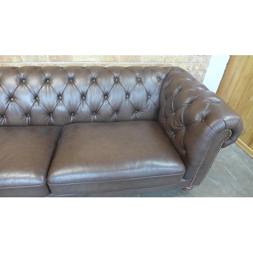 35 - New Allington 3 Seater Brown Leather Sofa (model:- 581LS), original RRP £1666.66 + VAT (H=80cm x W=2... 