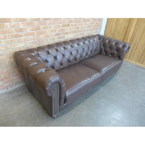 35 - New Allington 3 Seater Brown Leather Sofa (model:- 581LS), original RRP £1666.66 + VAT (H=80cm x W=2... 