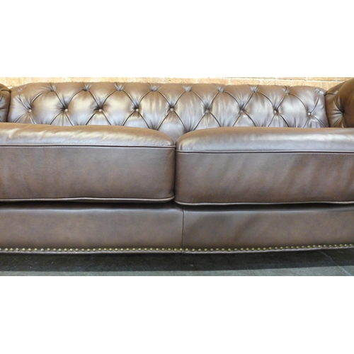 35 - New Allington 3 Seater Brown Leather Sofa (model:- 581LS), original RRP £1666.66 + VAT (H=80cm x W=2... 