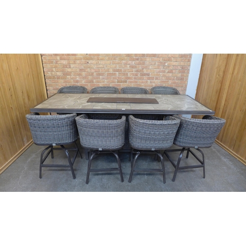 40 - Agio Edison 9 Piece High Fire dining set - minorscuff marks, Original RRP - £2416.66 +VAT (4159 - 5)... 