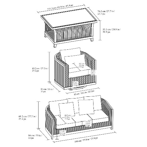 26 - Agio Wellington 4 Piece Woven Deep Seating Set, Original RRP - £2333.33 + VAT (Factory Sealed, Boxed... 