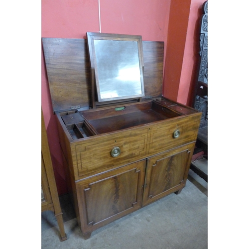 112 - A Regency inlaid mahogany bachelor's dressing chest