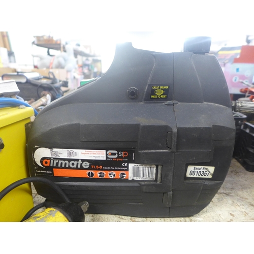 2018 - Airmate T1 5.0 1.5hp oil free air compressor with air gun