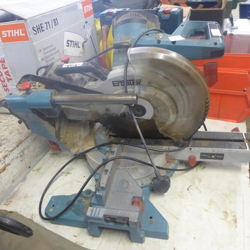 2026 - Erbauer 255mm duel revel sliding mitre saw, 1800w 220-240v