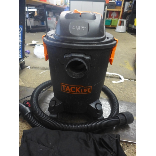 2057 - Tacklife 5 gallon vacuum cleaner with hose & attachments