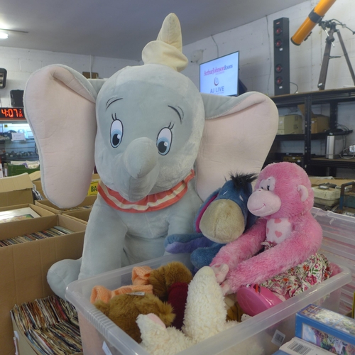 2108 - Build a Bear, Disney soft toys and large Dumbo