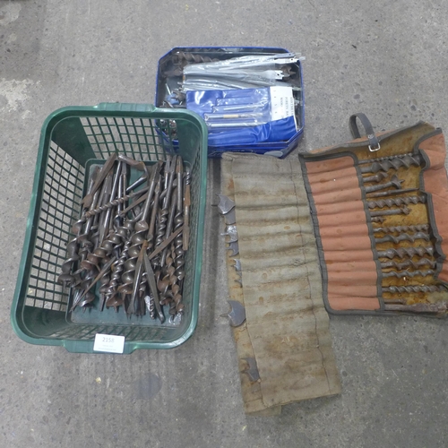 2158 - Two boxes of drill bits and augers