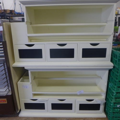 2163 - Two GLTC cream painted ribbon/haberdashery cabinets