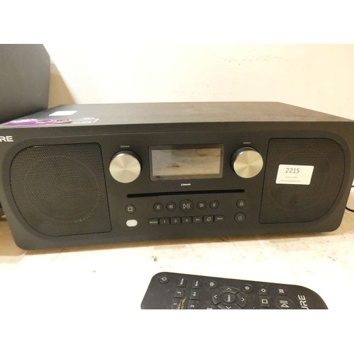 2215 - Pure DAB digital radio cd player and box of cd's