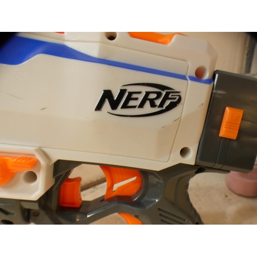 2227 - Large white/orange Nerf gun with extra magazine