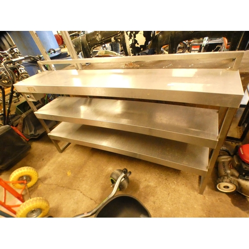 2345 - Stainless steel catering heater with three tiered shelving system