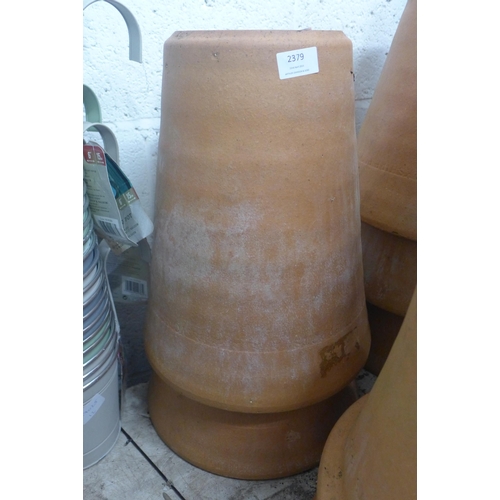 2379 - Two large unused 50cm Yorkshire plant pots