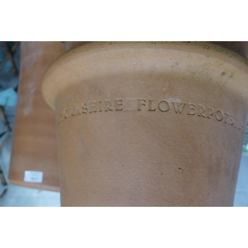 2381 - Two large Yorkshire 30cm plant pots