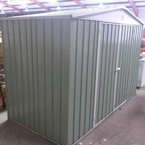 2396 - Large metal garden shed - complete - 3m x 1.57m x 2.13m