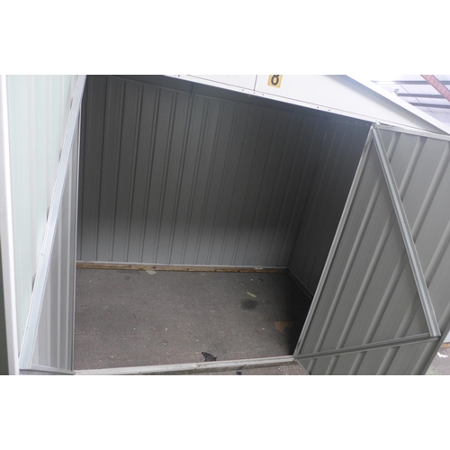 2396 - Large metal garden shed - complete - 3m x 1.57m x 2.13m