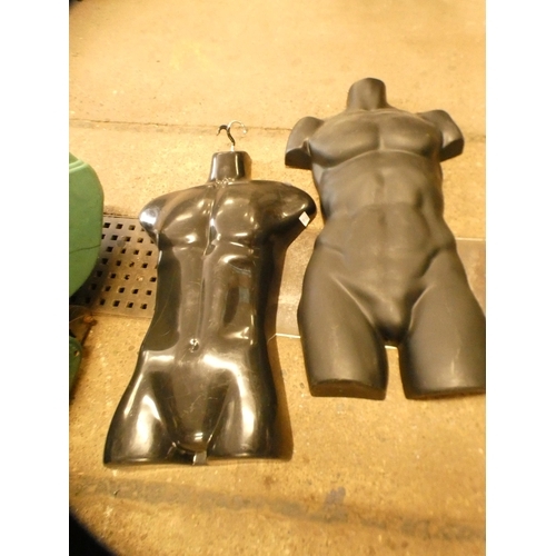 2100 - 2 Half body hanging mannequins