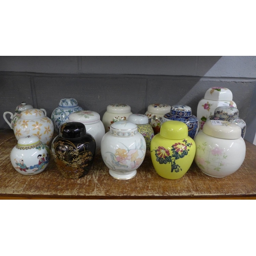 1092 - A collection of oriental ginger jars including Sadler (15)  **PLEASE NOTE THIS LOT IS NOT ELIGIBLE F... 