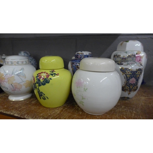 1092 - A collection of oriental ginger jars including Sadler (15)  **PLEASE NOTE THIS LOT IS NOT ELIGIBLE F... 