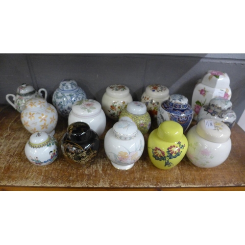 1092 - A collection of oriental ginger jars including Sadler (15)  **PLEASE NOTE THIS LOT IS NOT ELIGIBLE F... 