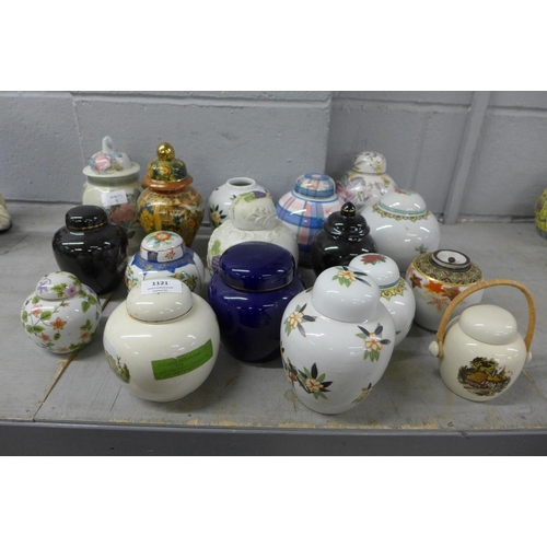 1121 - A collection of oriental ginger jars (17)  **PLEASE NOTE THIS LOT IS NOT ELIGIBLE FOR POSTING AND PA... 