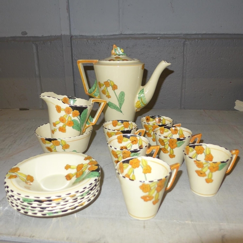 1133 - An Art Deco Burleigh Ware Meadowland coffee set  **PLEASE NOTE THIS LOT IS NOT ELIGIBLE FOR POSTING ... 