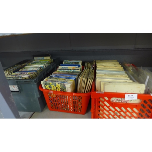 1138 - Three boxes of Tea and Cigarette card albums