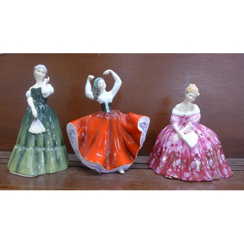 601 - Three Royal Doulton figures, Victoria, Karen and Gillian