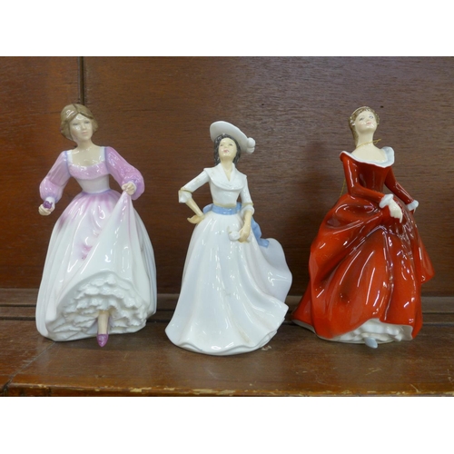 604 - Three Royal Doulton figures, Fragrance, Margaret and Ashley