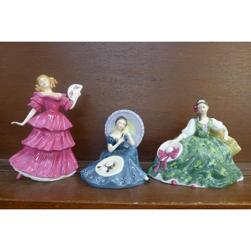 606 - Three Royal Doulton figures, Jennifer, figure of the year 1994, Pensive Moments and Elyse