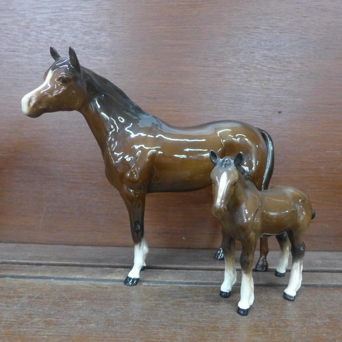 614 - Two Beswick horses