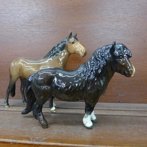 615 - A Beswick New Forest pony and a Beswick Shetland pony