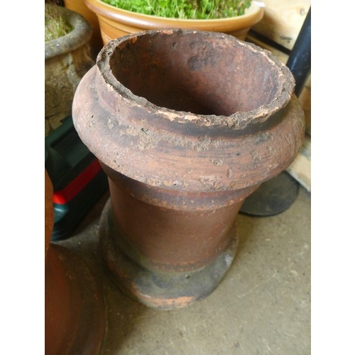 2168A - 2 Terracotta chimney pots