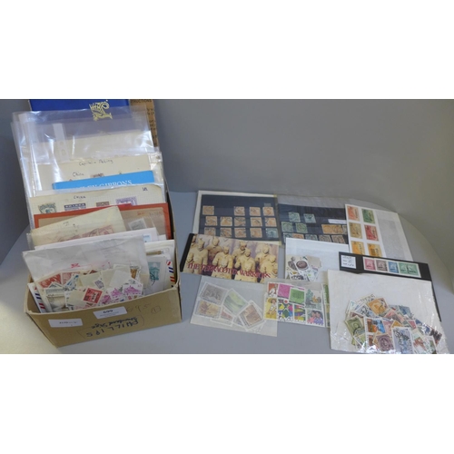 699 - Stamps; a box of China stamps, covers, etc.