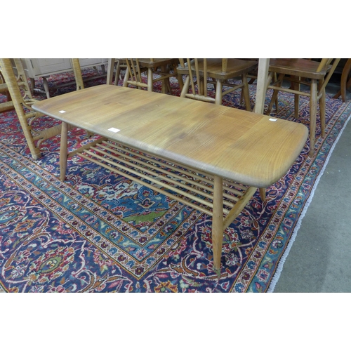 11 - An Ercol Blonde elm and beech Windsor coffee table