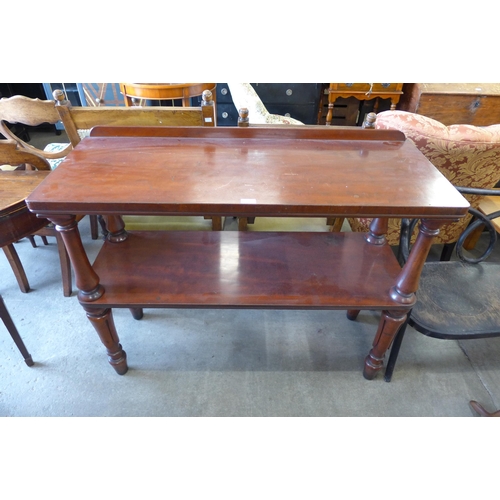 160 - A William IV mahogany two tier serving table