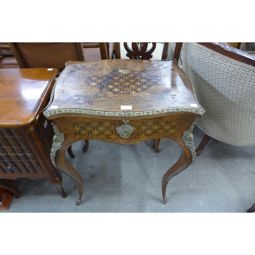 171 - A 19th Century French inlaid walnut and ormolu mounted lady's vanity table