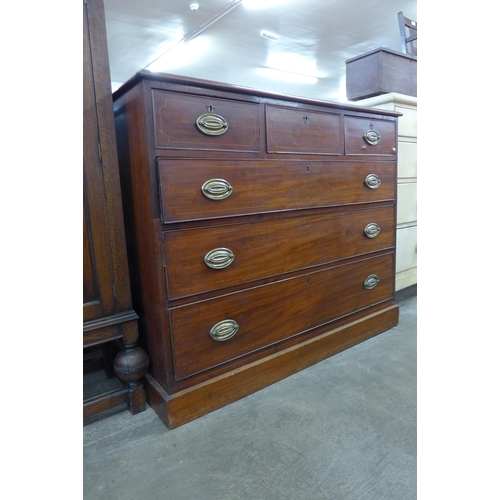 176 - A George III inlaid mahogany chest of drawers