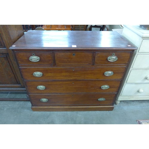 176 - A George III inlaid mahogany chest of drawers