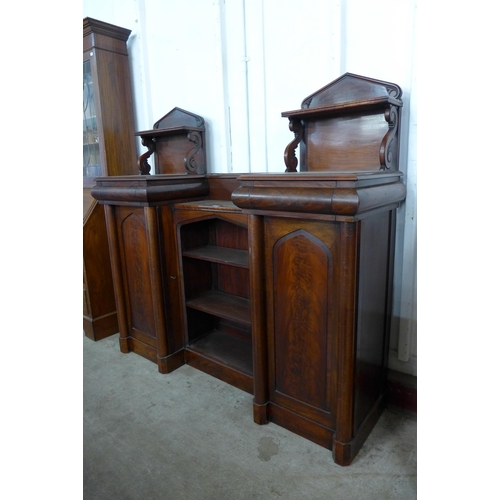 189 - A George IV mahogany breakfront open bookcase