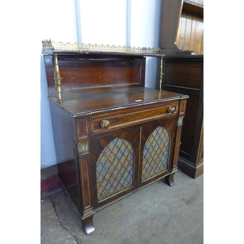 193 - A small Regency rosewood and gilt metal mounted chiffonier