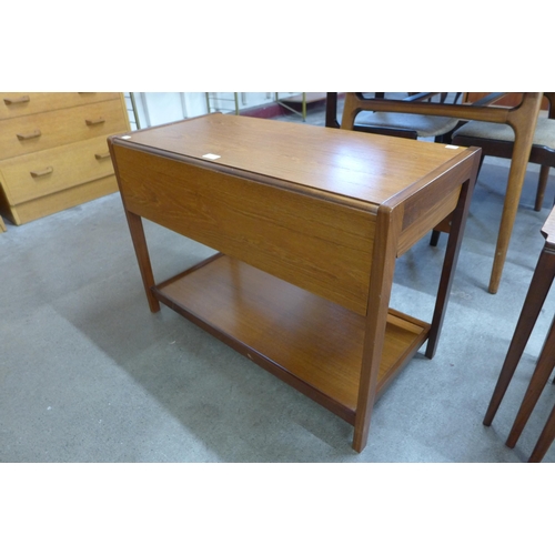 21 - A Remploy teak drop leaf occasional table