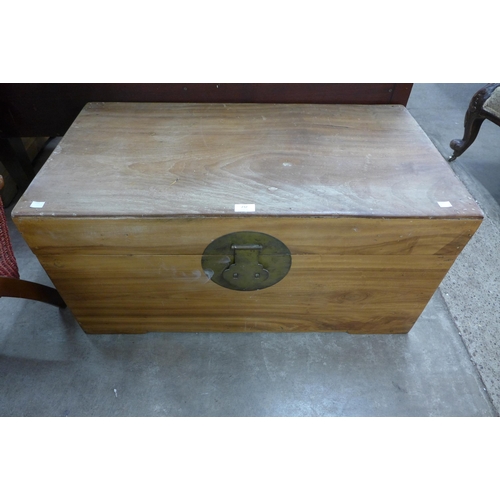 232 - A Chinese camphorwood blanket box