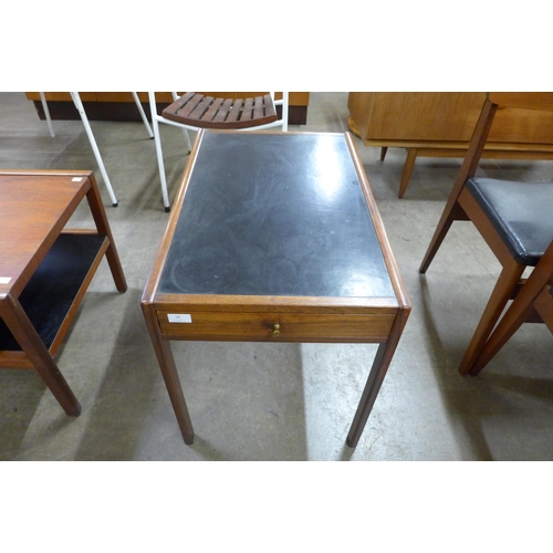 24 - A Danish rosewood and black laminated single drawer lamp table, CITES A10 no. 630306/01