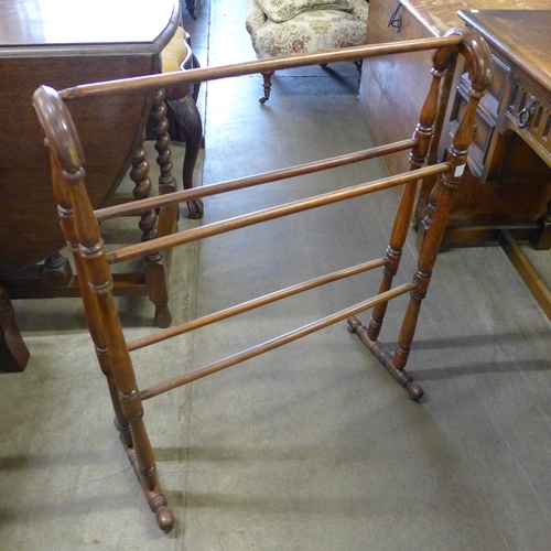 240 - A Victorian beech towel rail